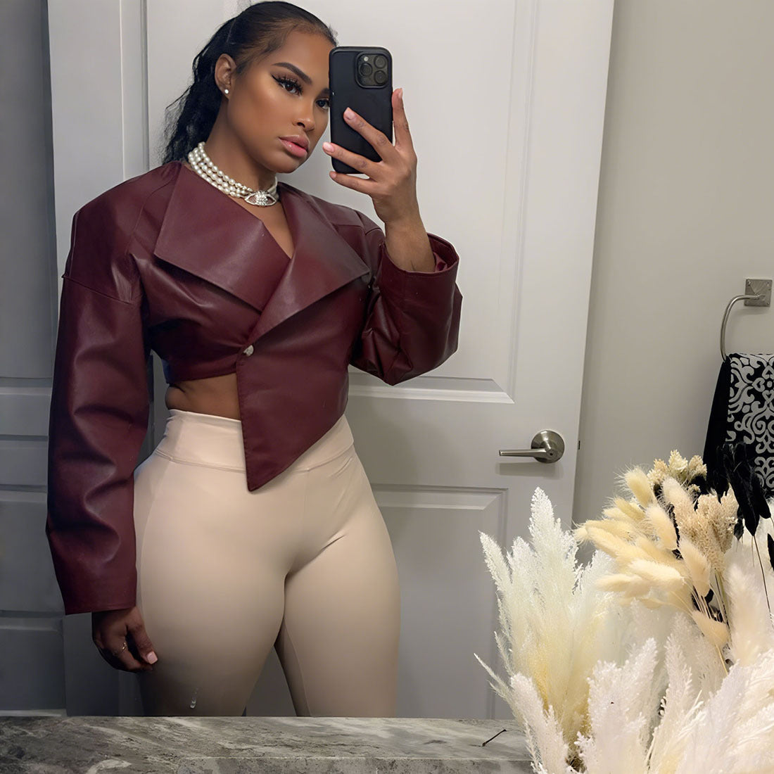 Casaco de Pele Cropped